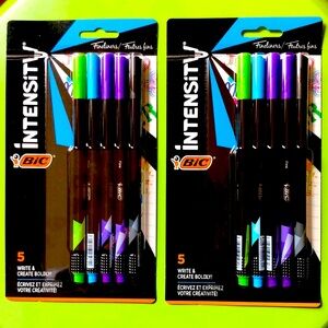 BIC INTENSITY FINELINERS 5 pack Set of 2